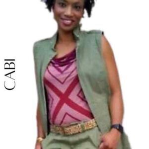 Cabi Purple Patterened Tank Top Tunic